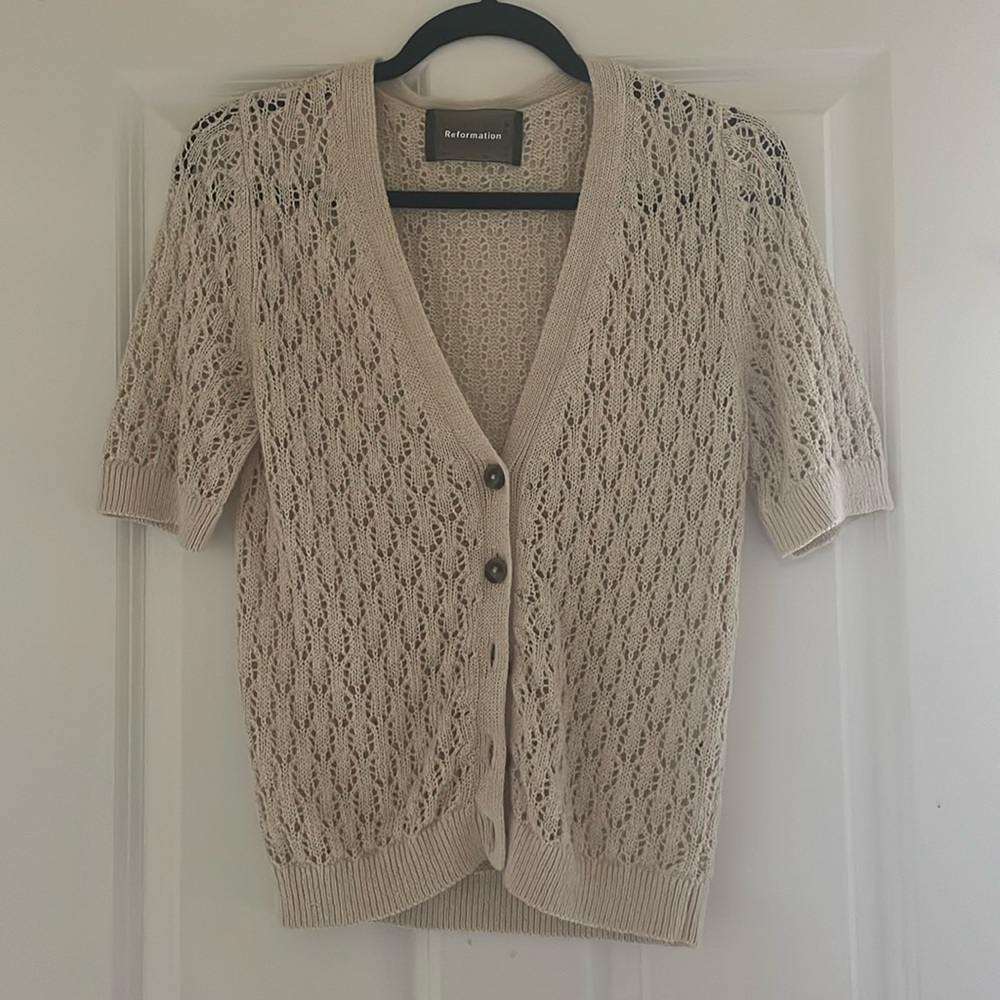 Reformation pansy cardigan